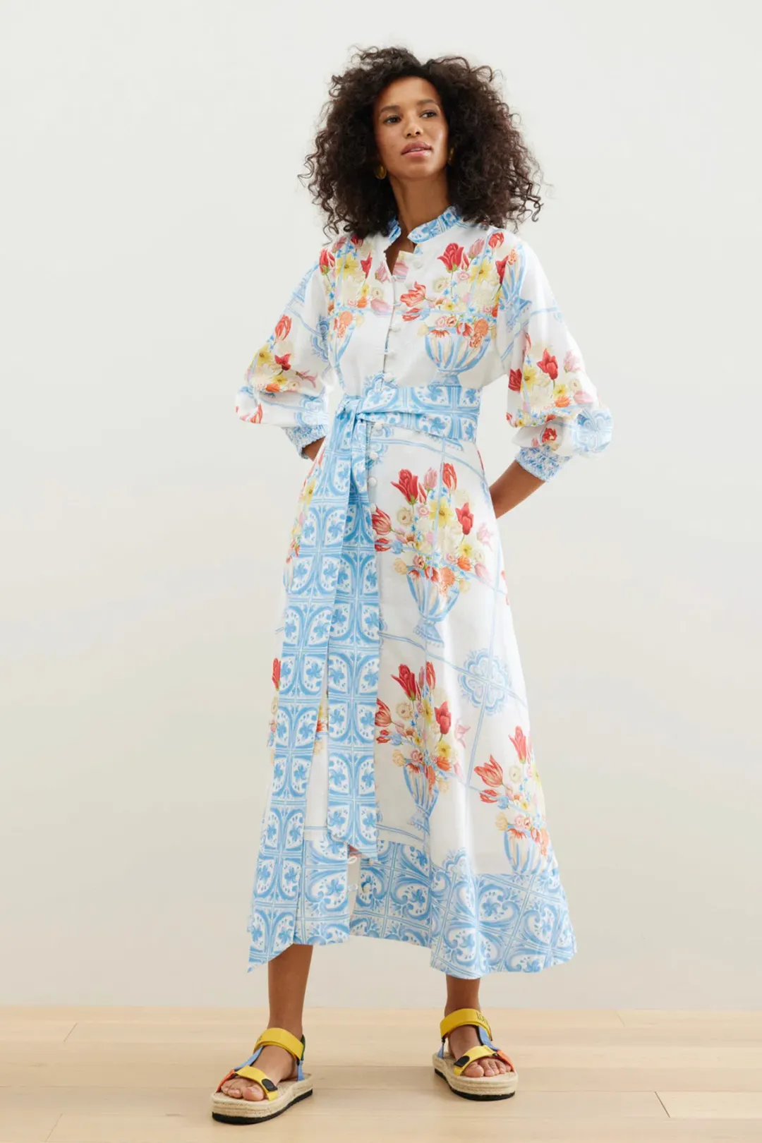 Binny Viva La Frida Midi Dress Multi Size 8 for rent on The Volte - main image