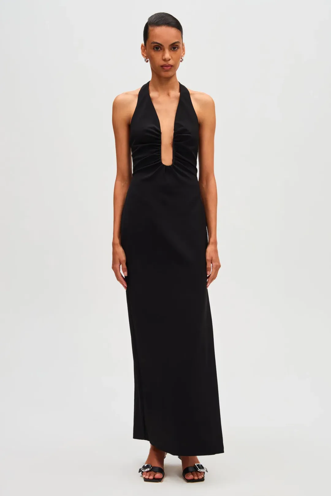 MISHA The Alusia Dress Black Size 12 for rent on The Volte - main image