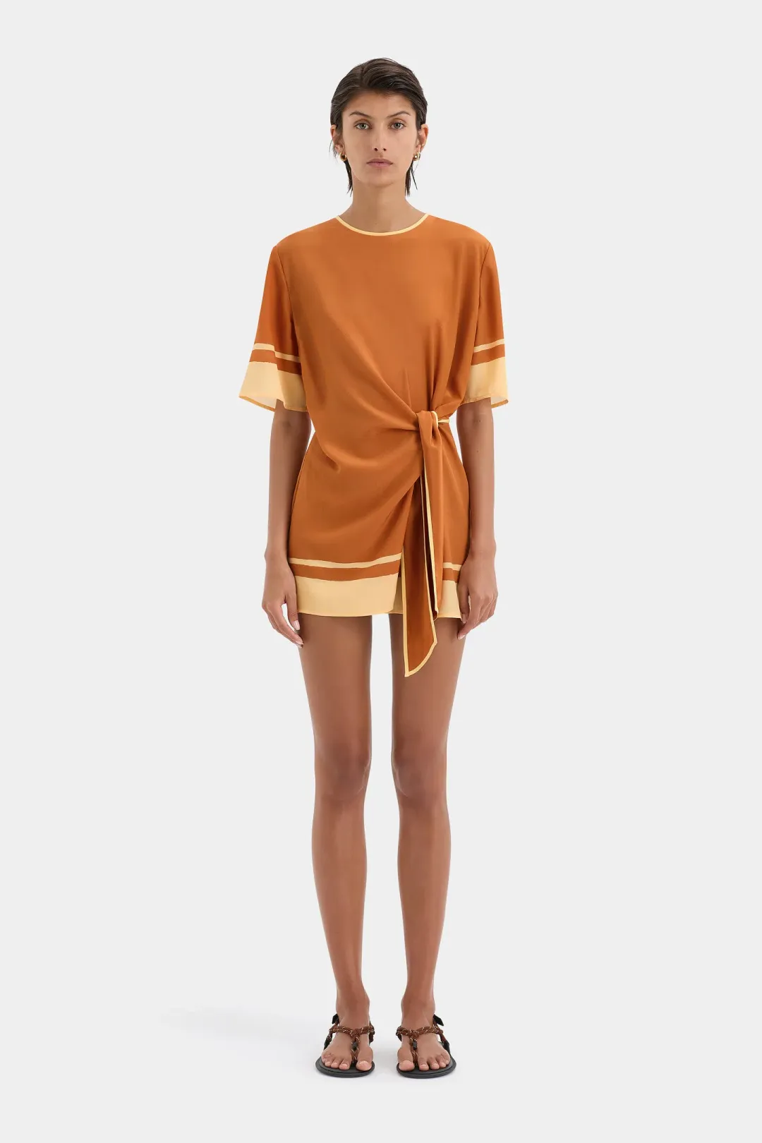 Sir the Label Soma Mini Dress Rust Size 10 for rent on The Volte - main image