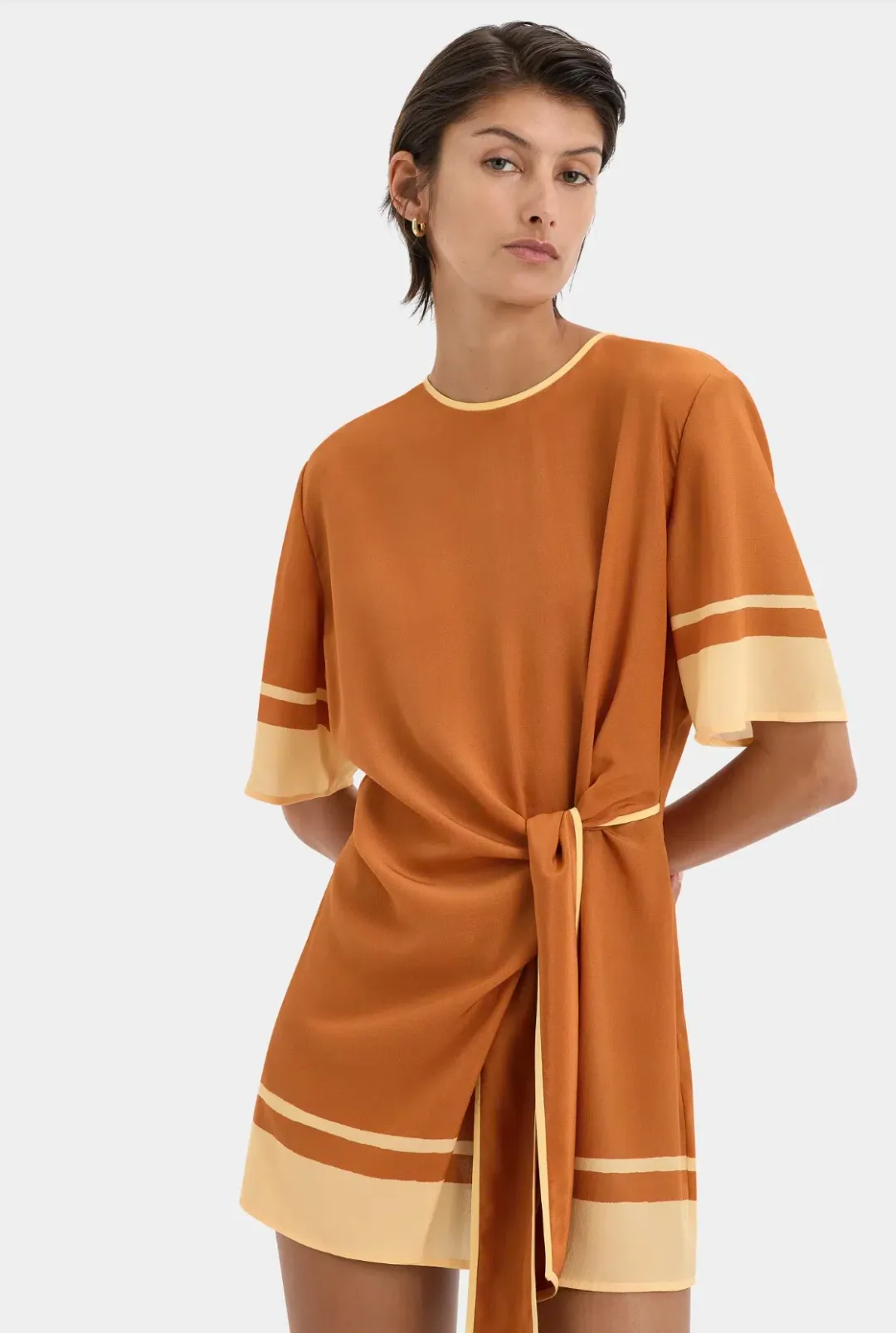 Sir the Label Soma Mini Dress Rust Size 10 for rent on The Volte - main image