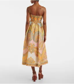 Zimmermann Maxine Picnic Midi Dress in Gold Paisley Size 2 / AU 12 for rent on The Volte - image 2