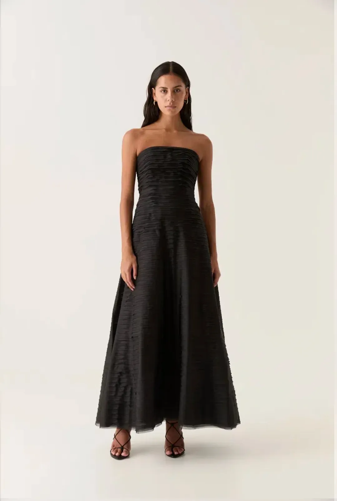 Aje Soundscape Maxi Dress Black Size AU 10 for rent on The Volte - main image