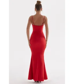 House of CB Olivette Satin Corset Maxi Dress Red Rose Size AU 8 for rent on The Volte - image 5