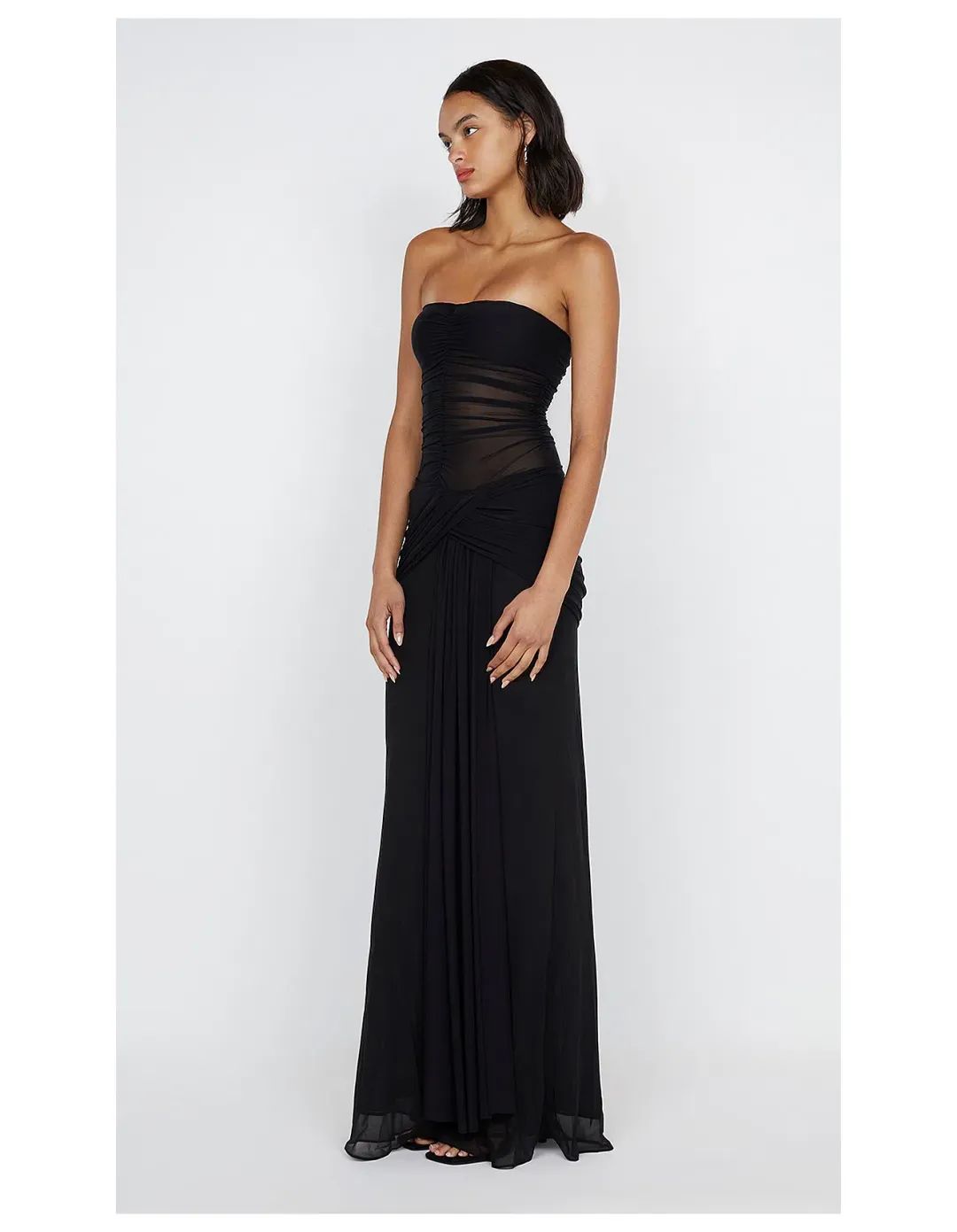 BEC & BRIDGE NOEMI BLACK STRAPLESS DRESS BLACK SIZE AU 10 for rent on The Volte - main image