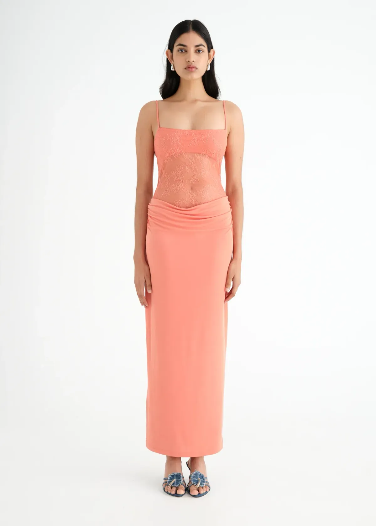Benni Stefania Maxi Dress Grapefruit Size 6 for rent on The Volte - main image