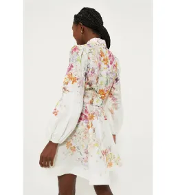 Zimmermann The Natura Buttoned Mini Dress in Kaleidoscope Garden SIze 0/Au 6  for rent on The Volte - image 2