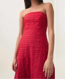 AJE Soundscape Dress in Red Size 8 for rent on The Volte - image 2