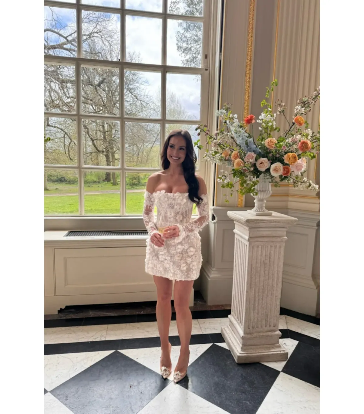 Rosie Etienne Isabelle Mini Dress White Size AU 8 Petite for rent on The Volte - main image