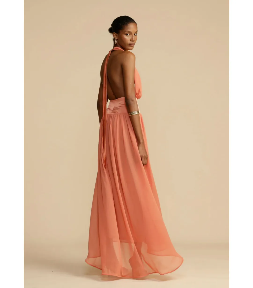 Arcina Ori Serena Dress Coral Size XS / AU 6 for rent on The Volte - main image