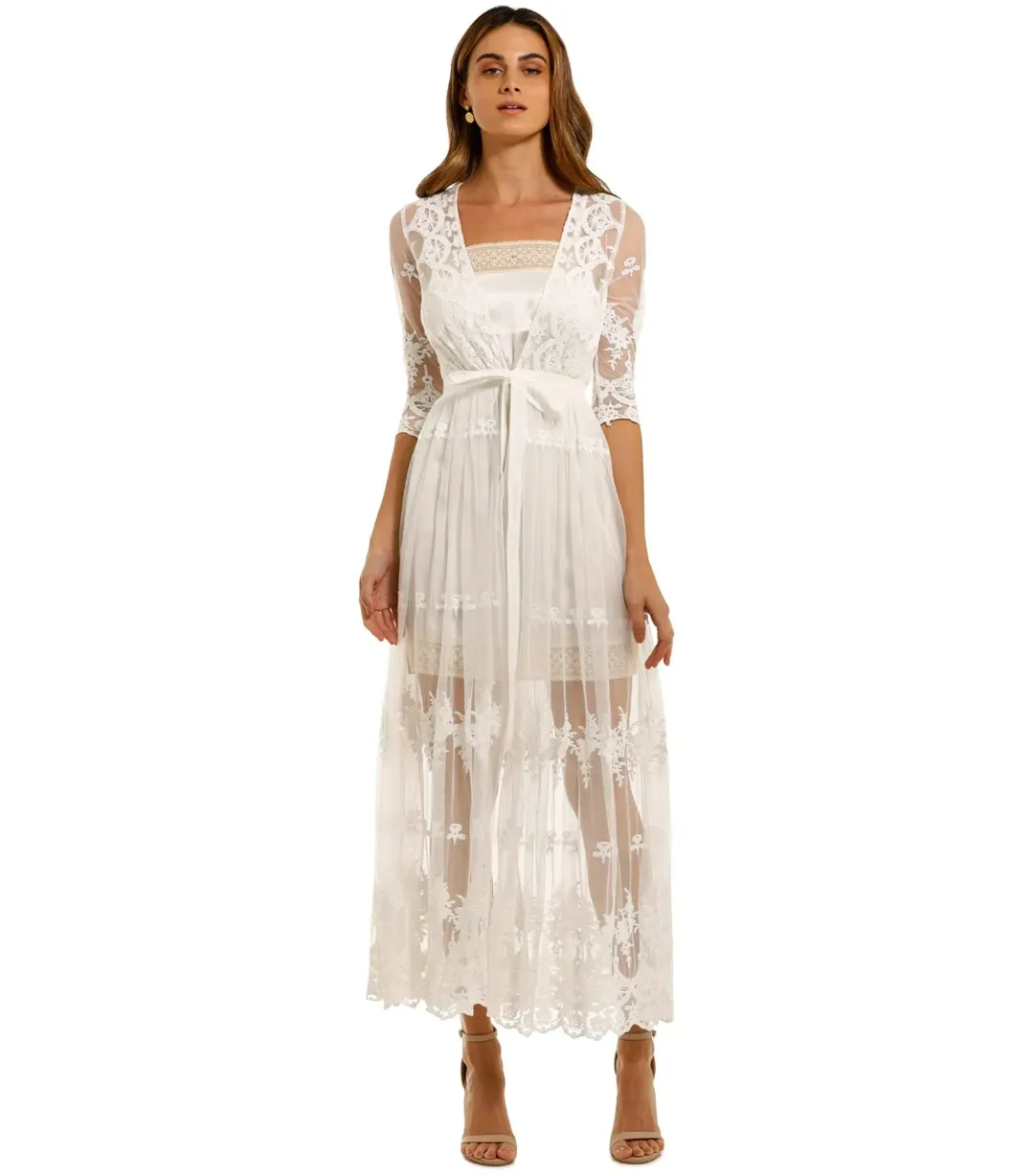 Spell Canyon Moon Mesh Duster White Size XL / AU 14 for rent on The Volte - main image