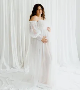 Isadora Tulle Dress White in Nude Lining Size S / AU 10 for rent on The Volte - image 3