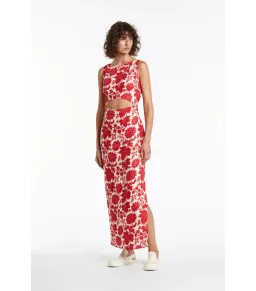 Sir The Label Cinta Cut Out Midi Dress Print Size AU 8 for rent on The Volte - image 1