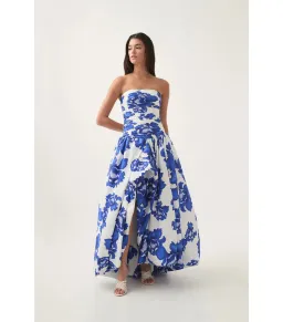 Aje Behold Maxi Dress in Boldly Blooming Cobalt Size AU 12 for rent on The Volte - image 1
