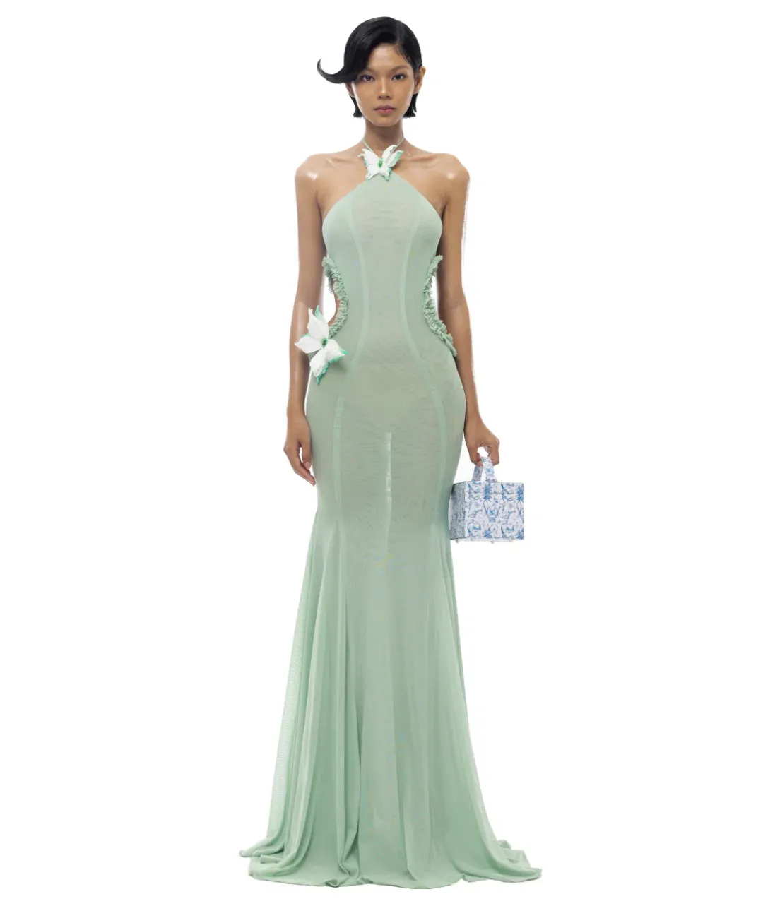 Huelleyrose Darya Dress Green Size AU 8 for rent on The Volte - main image