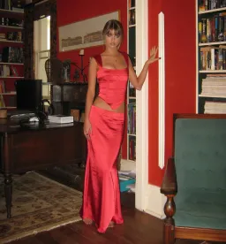 I Am Delilah Valerie Corset and Maxi Skirt Set Red Size XS / AU 6 for rent on The Volte - image 1
