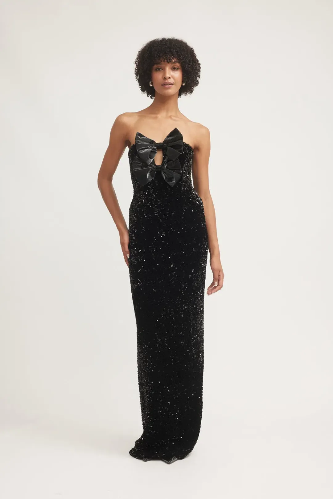 TOJHA Harlynne Dress Black Sequin Size M / AU 10 for rent on The Volte - main image