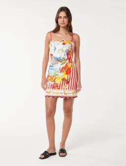 Forever New Sierra Printed Mini Dress in Multi Size AU 10 for rent on The Volte - image 1