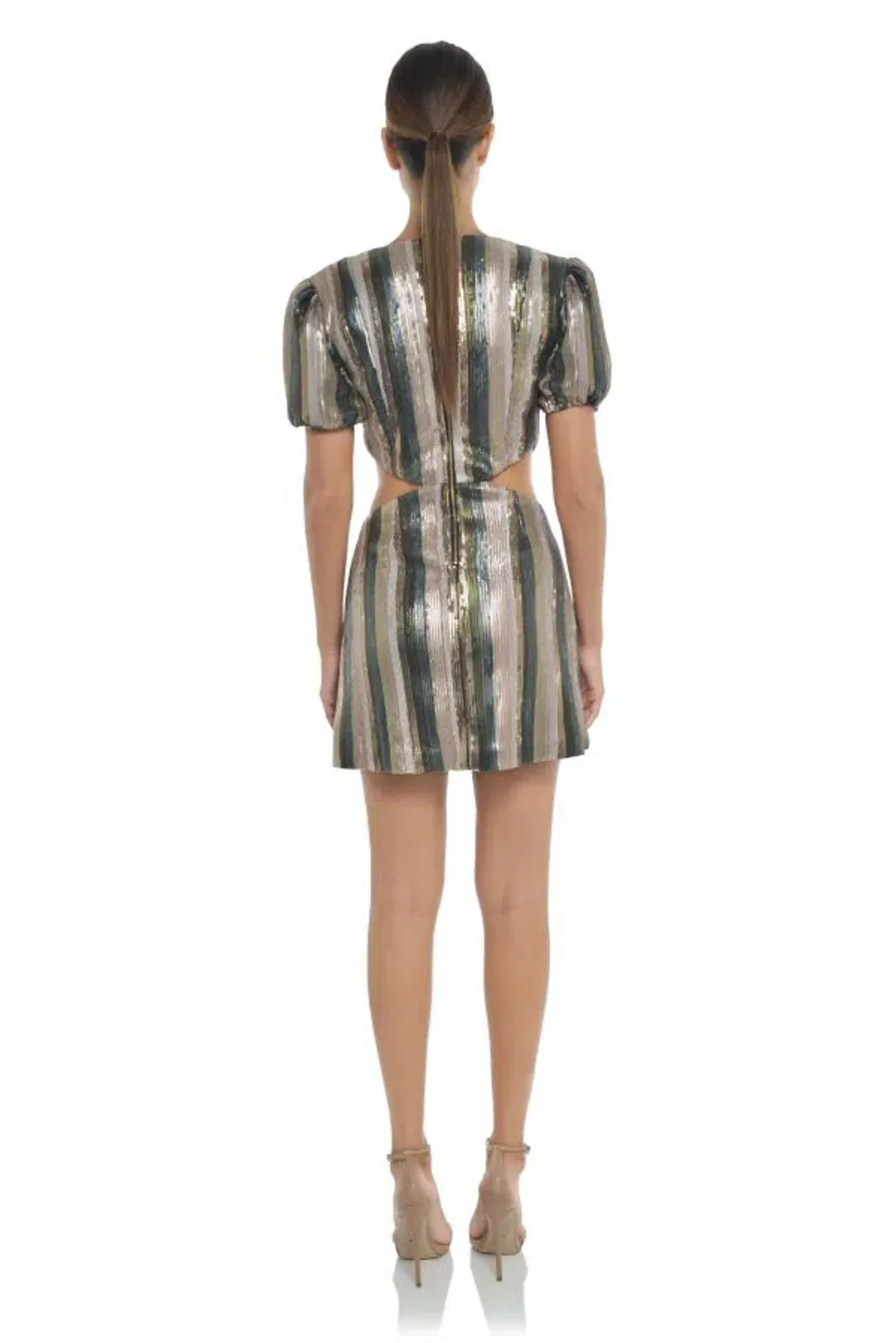 MISHA Lorlea Mini Dress Print Sequin Size 8 for rent on The Volte - main image