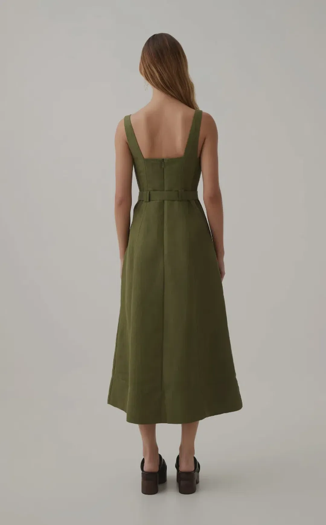 AJE Axle Utility Midi Dress Size 10 for rent on The Volte - main image
