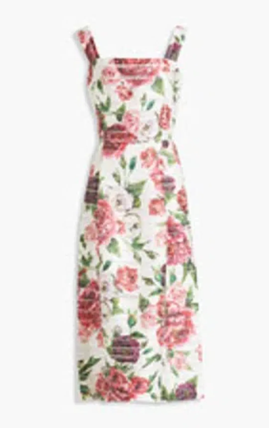 Dolce & Gabbana Pleated floral-print organza midi dress AU 12  for rent on The Volte - main image