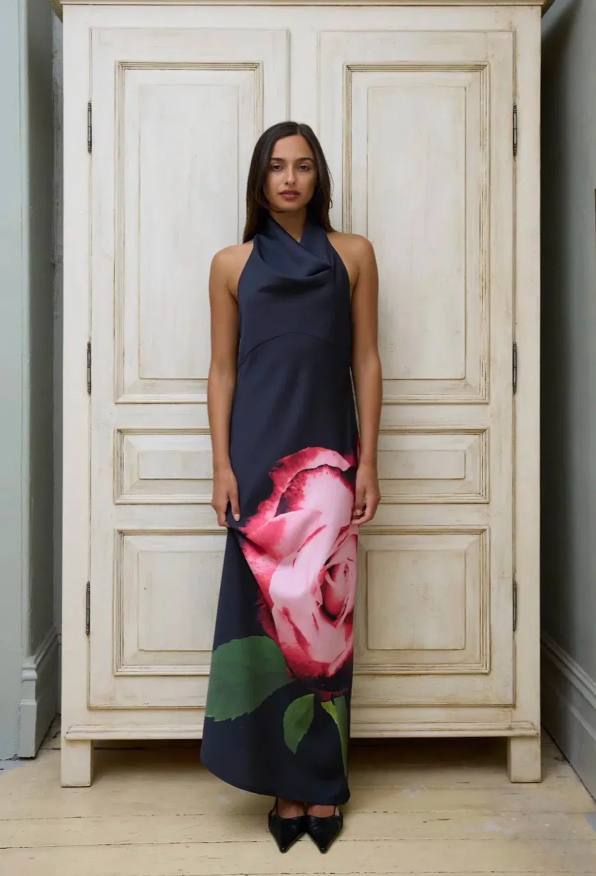 Harper Lu cowl slip halter dress size s-m for rent on The Volte - main image