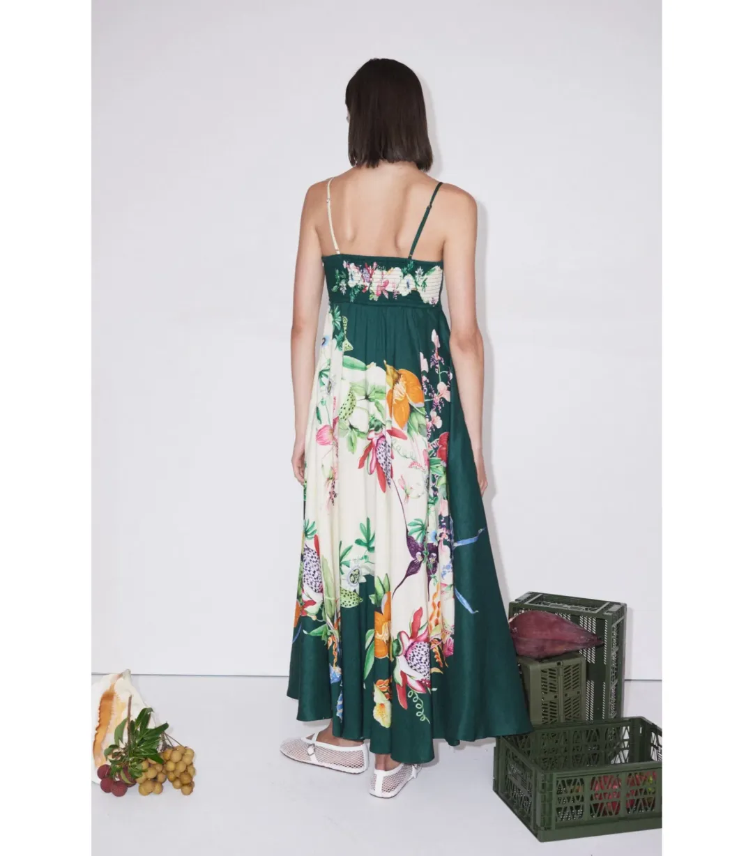 Alémais Aggie Sundress Midi Dress Print Size AU 10 for rent on The Volte - main image