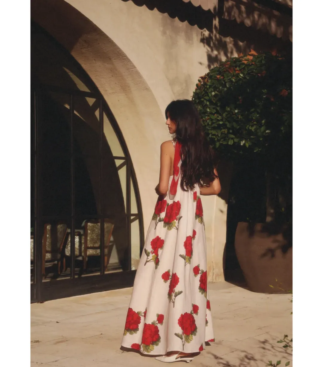 Morton Mac Camilla Dress in Crimson Ivy Size AU 10  for rent on The Volte - main image