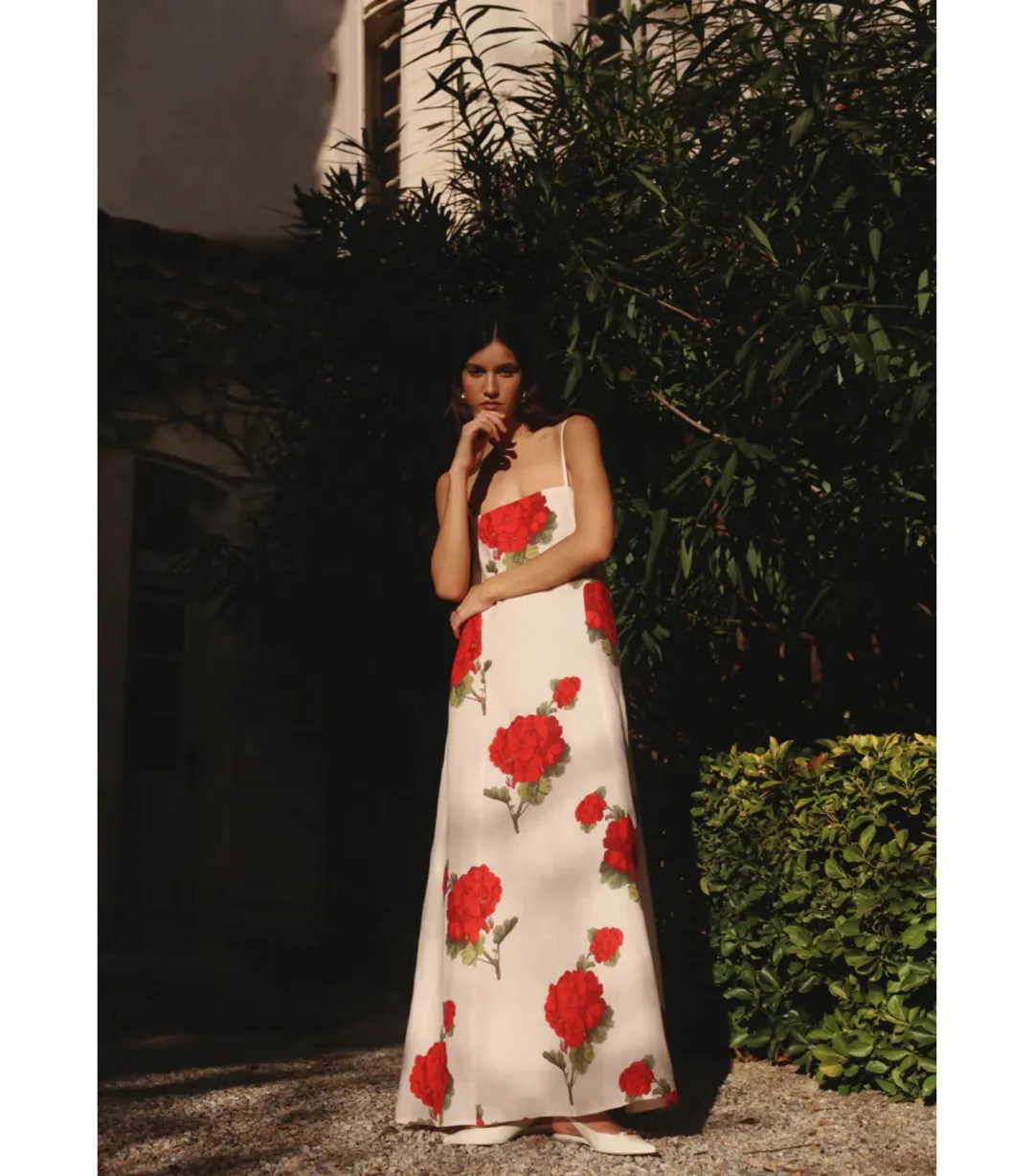 Morton Mac Camilla Dress in Crimson Ivy Size AU 10  for rent on The Volte - main image