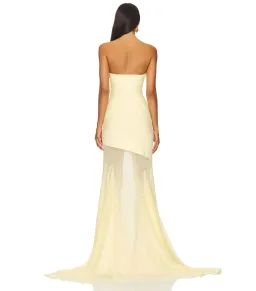 Deme by Gabriella Dahlia Gown in Butter Yellow Size AU 8  for rent on The Volte - image 3