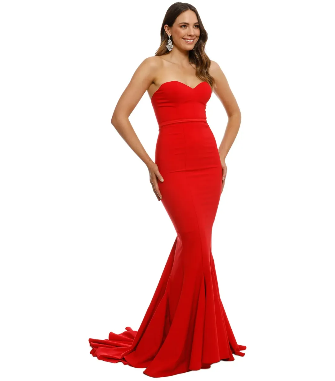 Elle Zeitoune Adrianna Gown Red Size AU 6 for rent on The Volte - main image
