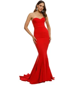 Elle Zeitoune Adrianna Gown Red Size AU 6 for rent on The Volte - image 1