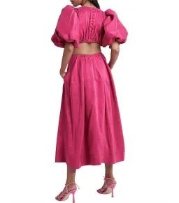 Aje Vanades Cut Out Ring Dress in Fuchsia Pink Size AU 6  for rent on The Volte - image 4