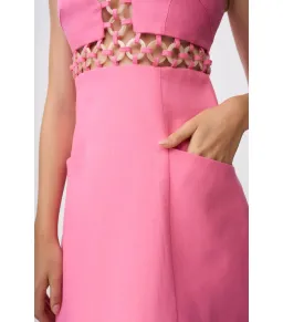 By Johnny Grazia Ring Trim Mini Dress in Pink Size AU 12 for rent on The Volte - image 2