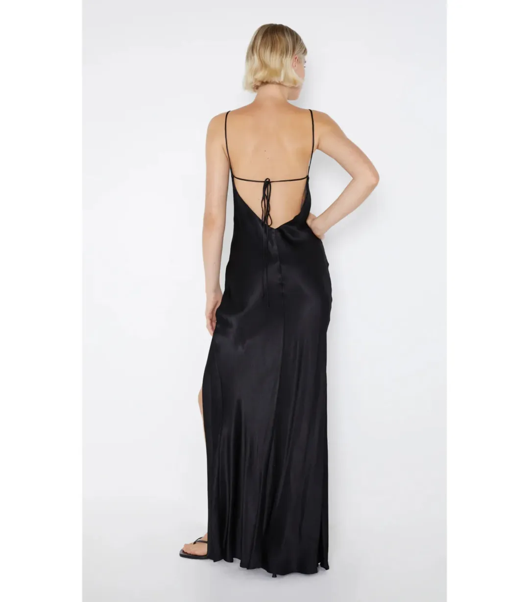 Bec & Bridge Ren Split Maxi Dress Black Size AU 8 for rent on The Volte - main image