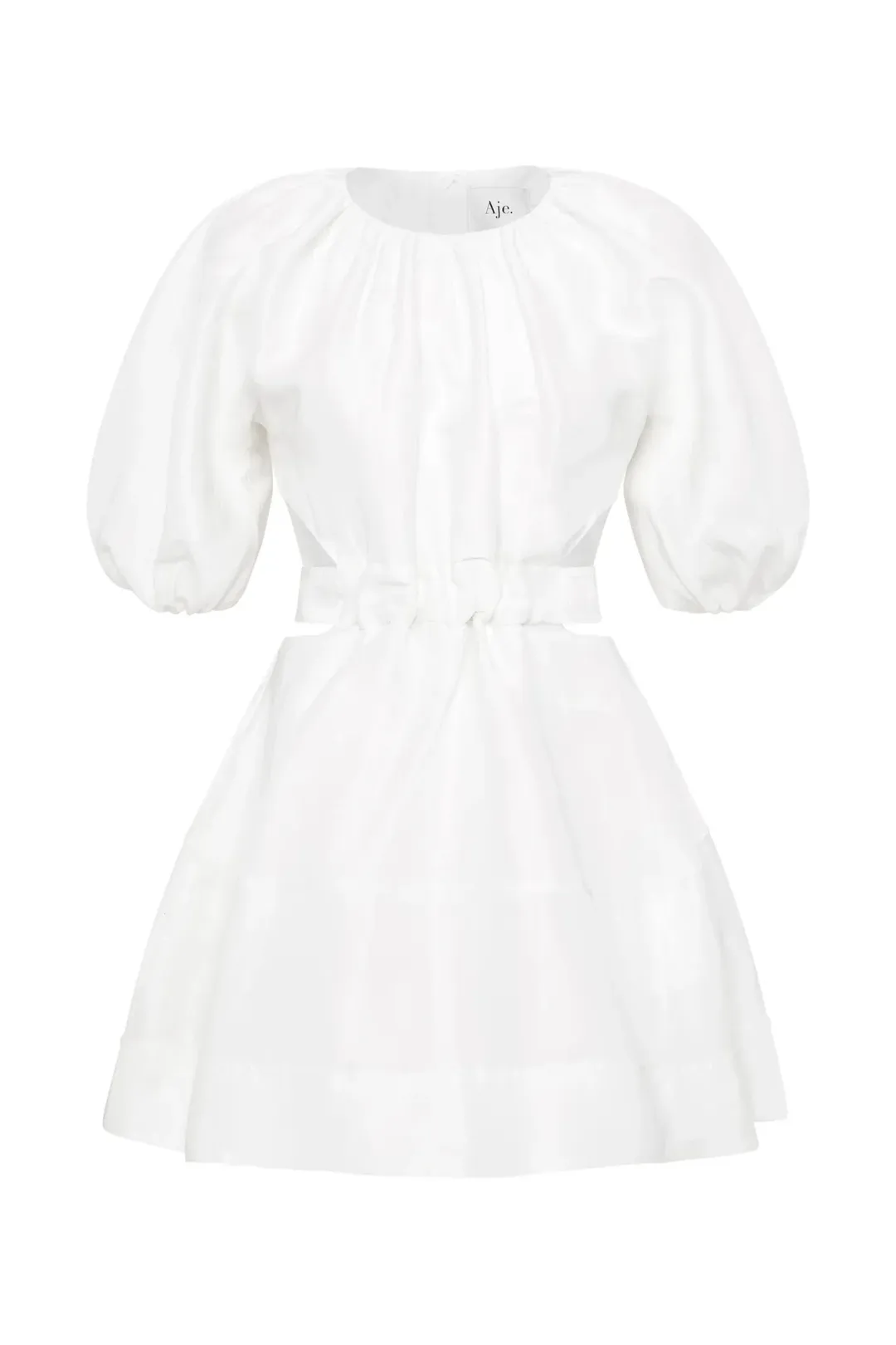 Aje Mimosa Cut Out Mini Dress Ivory Size AU 10 for rent on The Volte - main image