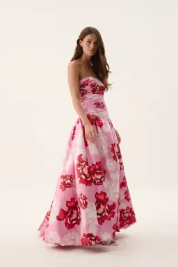 Aje Behold Maxi Dress Pink Boldly Blooming Size AU 12 for rent on The Volte - image 3