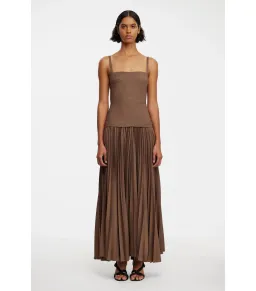 Acler Leasgill Midi Dress in Sepia Size AU 8 for rent on The Volte - image 1