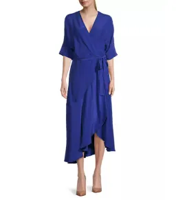 Ginger & Smart Perpetual Silk Wrap Dress Iris Size AU 12 for rent on The Volte - image 2