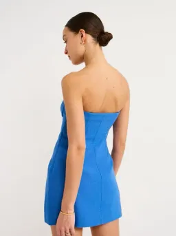 Sir the Label Spoerri Sculpted Mini Dress in Cobalt Blue Size 1 / AU 8 for rent on The Volte - image 3