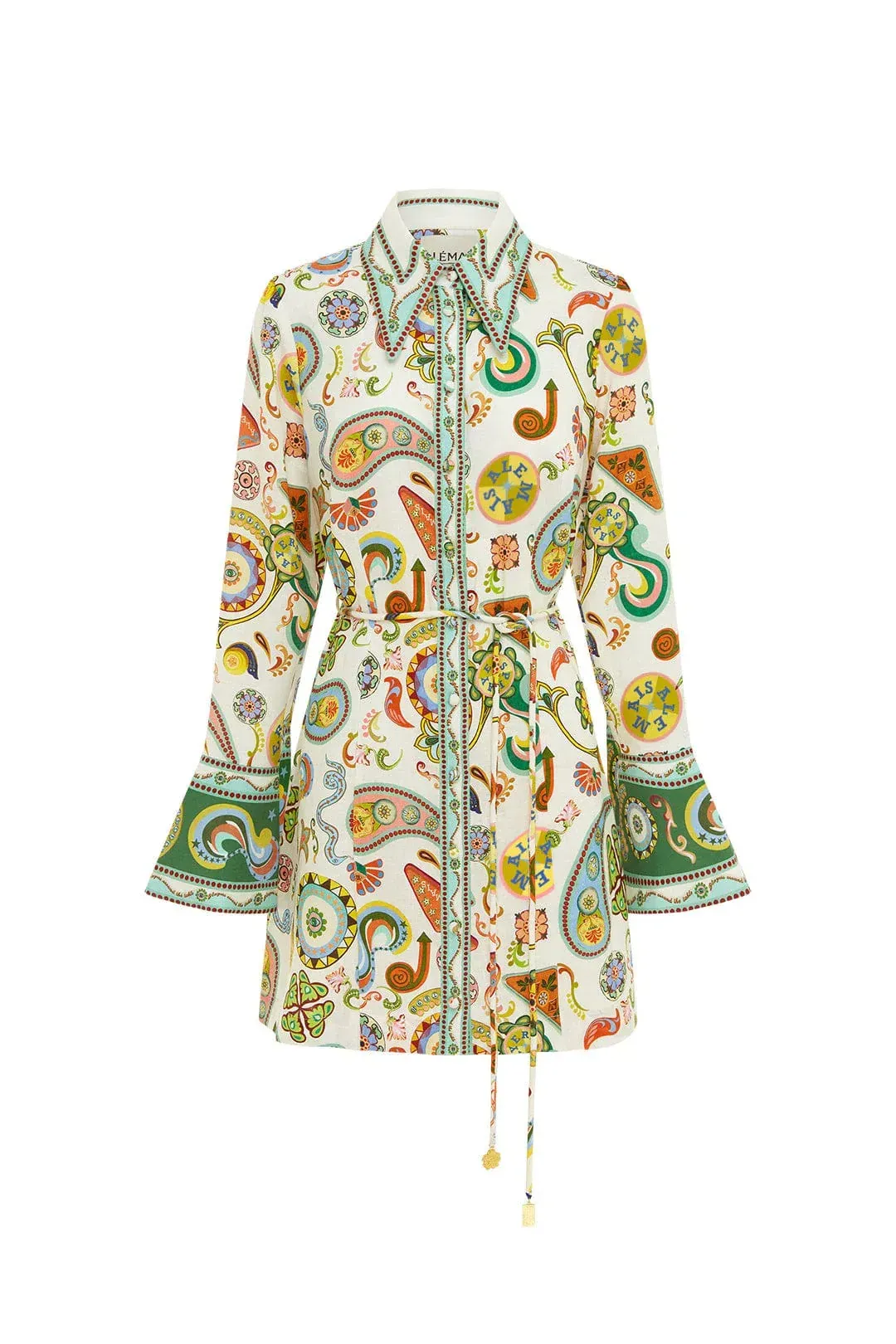 Alemais Arcade Mini Dress Multi Size 16 for rent on The Volte - main image