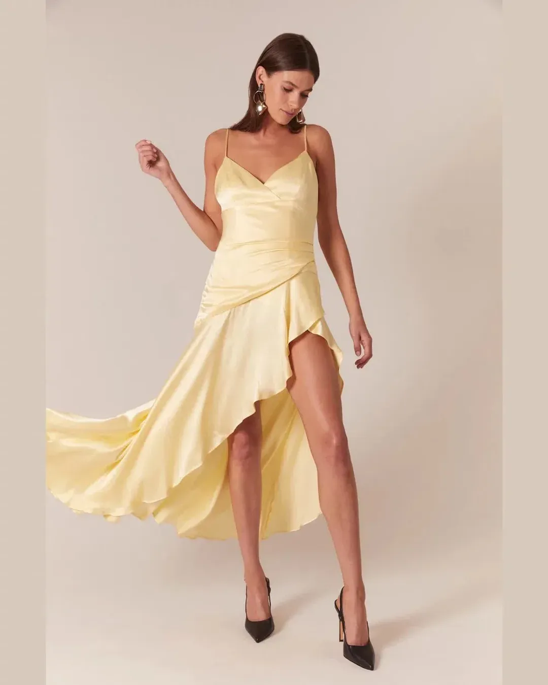 Bardot Sorella Midi Dress in Canary Yellow Size S / AU 8 for rent on The Volte - main image