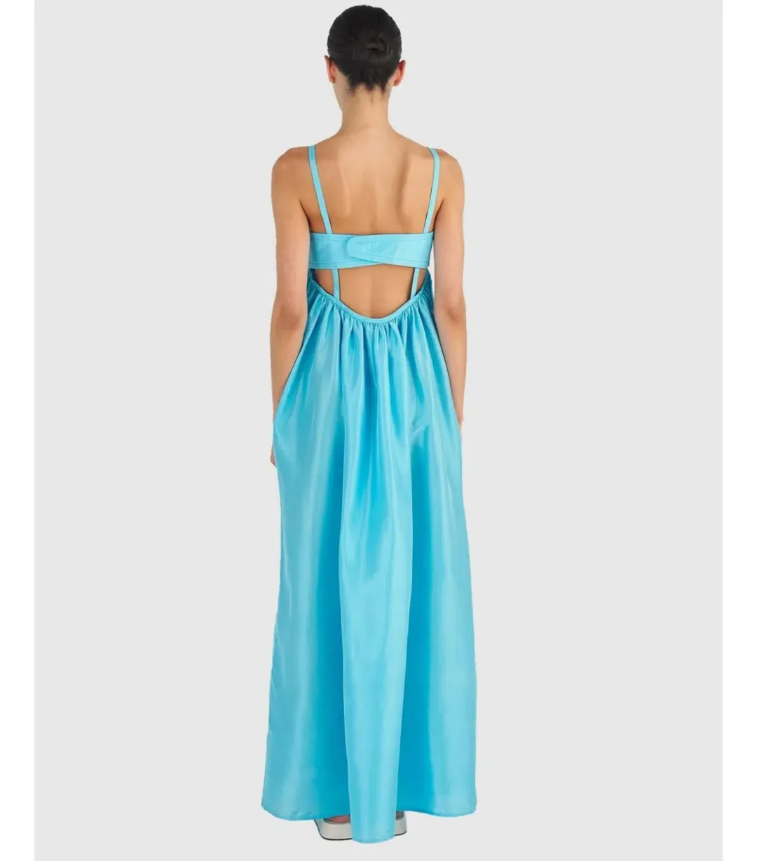 Oroton Bodice Detail Gown Lake Blue Size AU 8 for rent on The Volte - main image