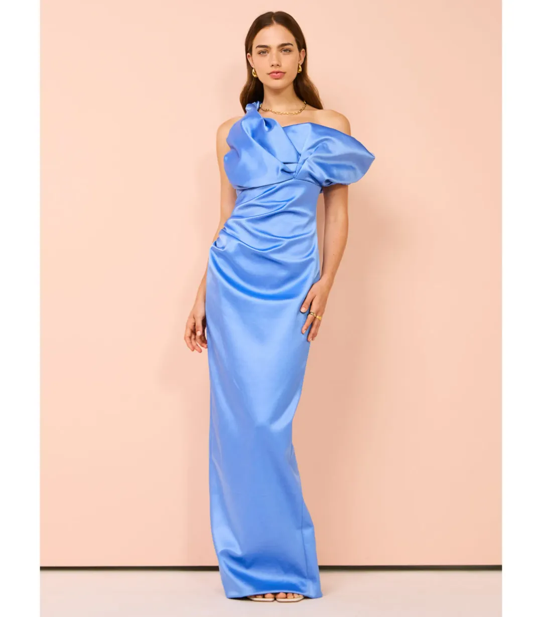 Rachel Gilbert Larna Gown Cornflower Blue Size 3 / AU 12  for rent on The Volte - main image