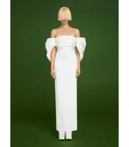 Solace London Arla Gown in Ivory Size AU 12 for rent on The Volte - image 3