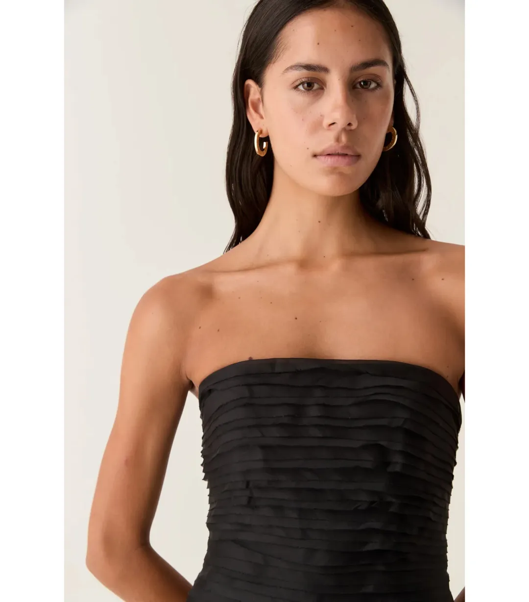 Aje Soundscape Maxi Dress Black Size AU 10  for rent on The Volte - main image
