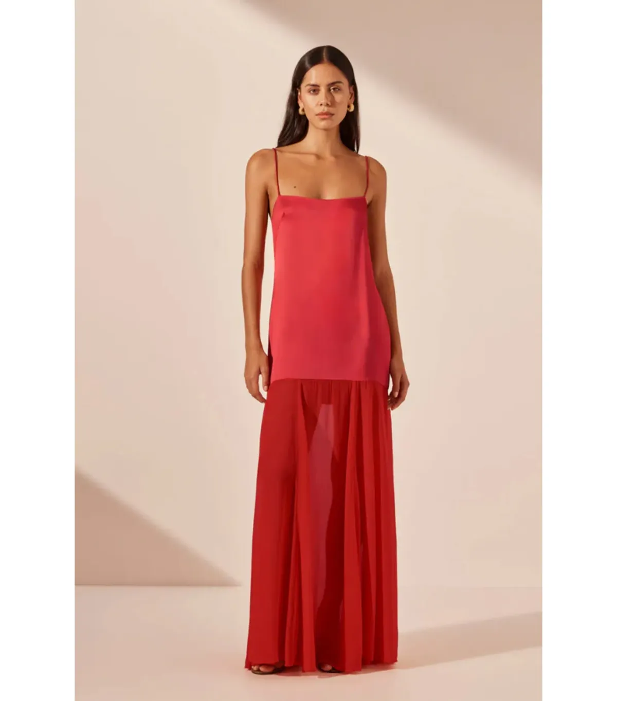 Shona Joy Moraya Dropped Waist Dress Chilli Size AU 12 for rent on The Volte - main image