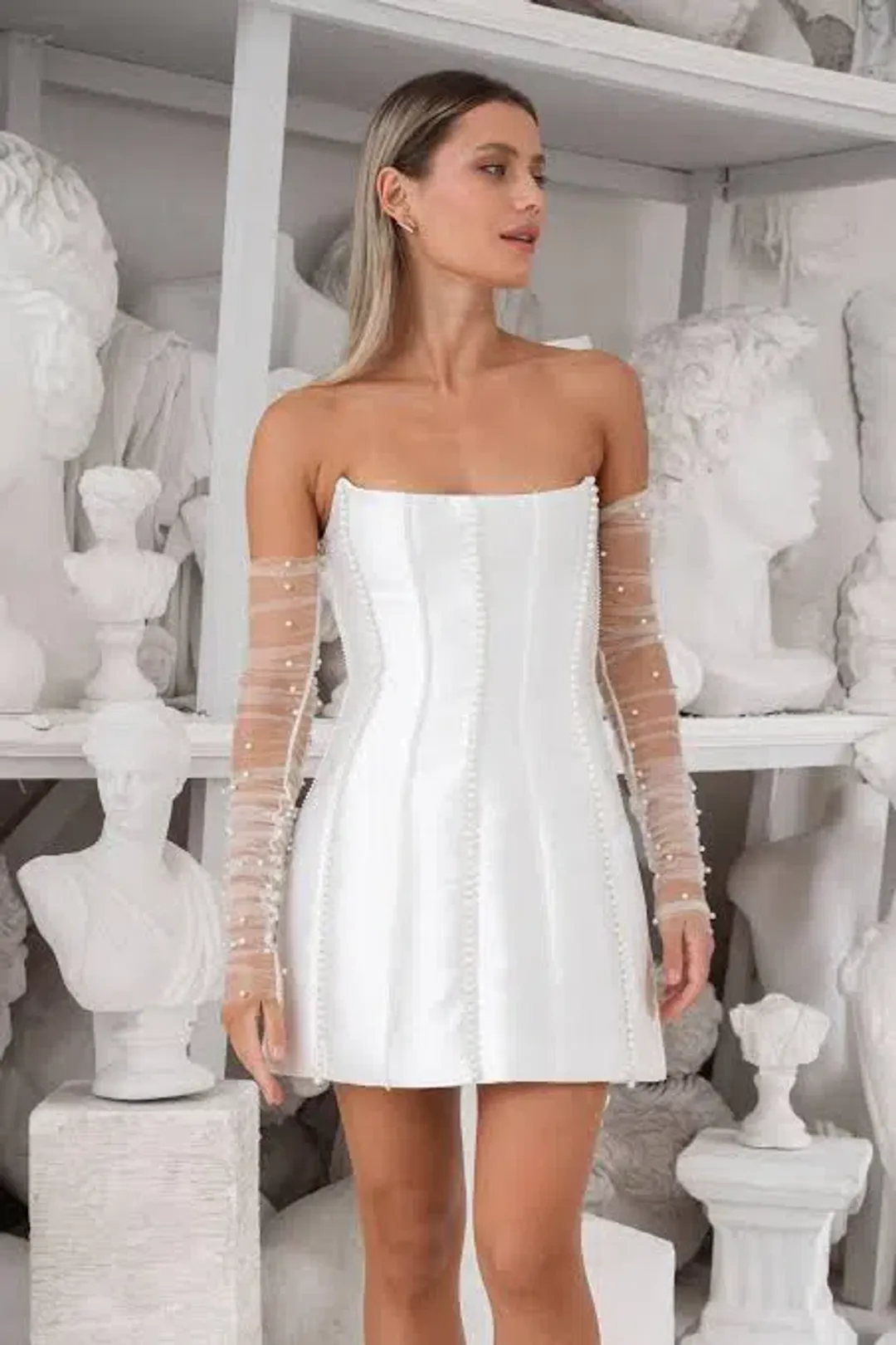 Eliya The Label Kayla Dress White Size 10  for rent on The Volte - main image
