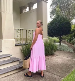 Steele Leonora Maxi Dress Pink Size M / Au 10 for rent on The Volte - image 3