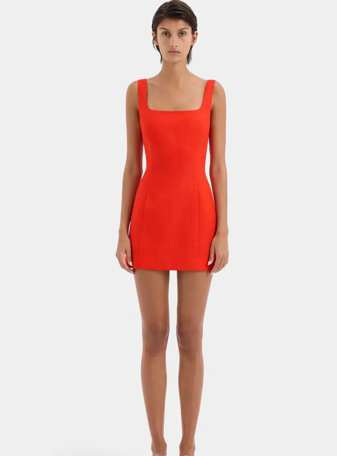 Sir the Label Iris Tie Mini Dress Red Size 6  for rent on The Volte - main image