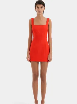Sir the Label Iris Tie Mini Dress Red Size 6  for rent on The Volte - image 2
